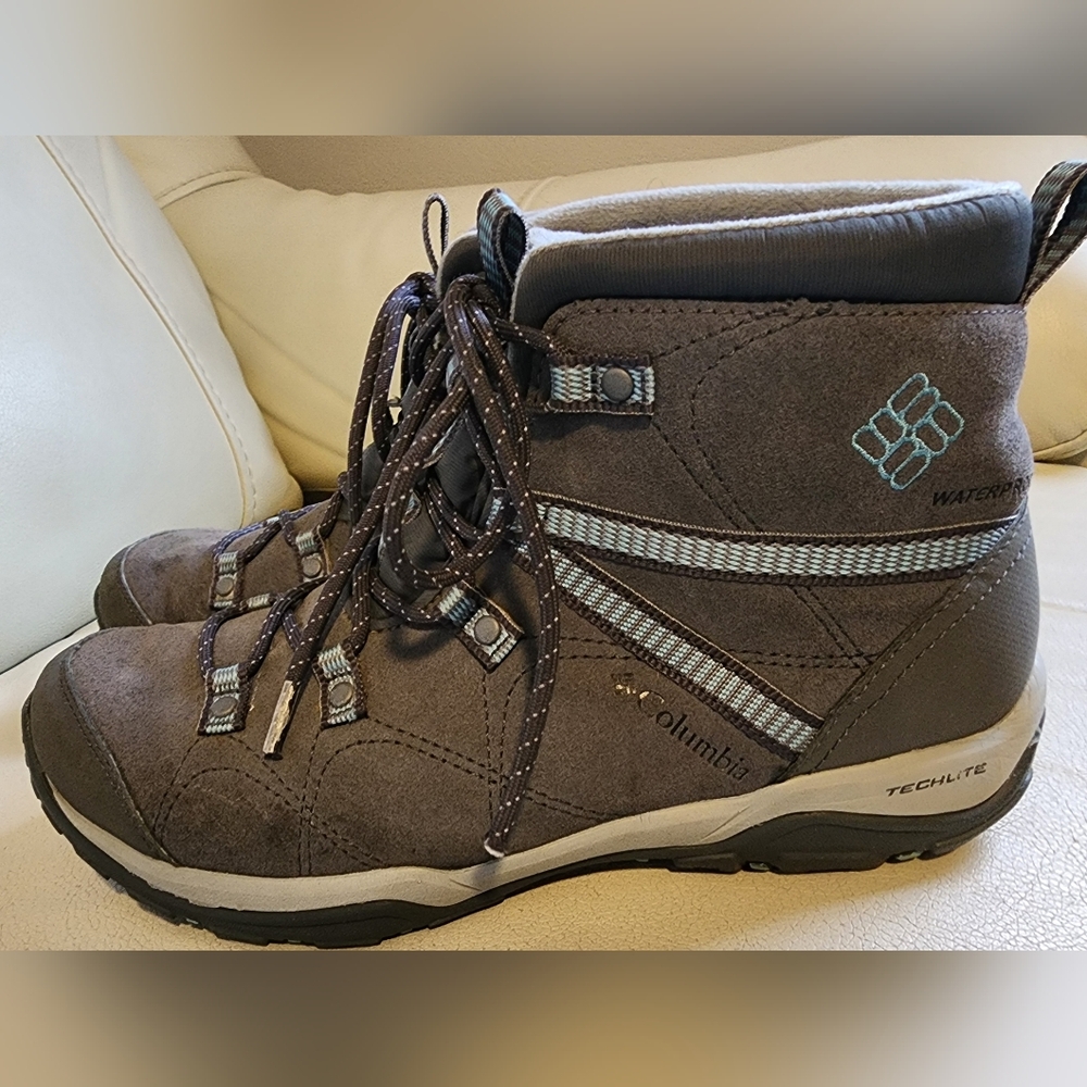 Columbia Womens Grip Waterproof Techlite Lace Winter Boots Shoe  Size 10 BlkBox